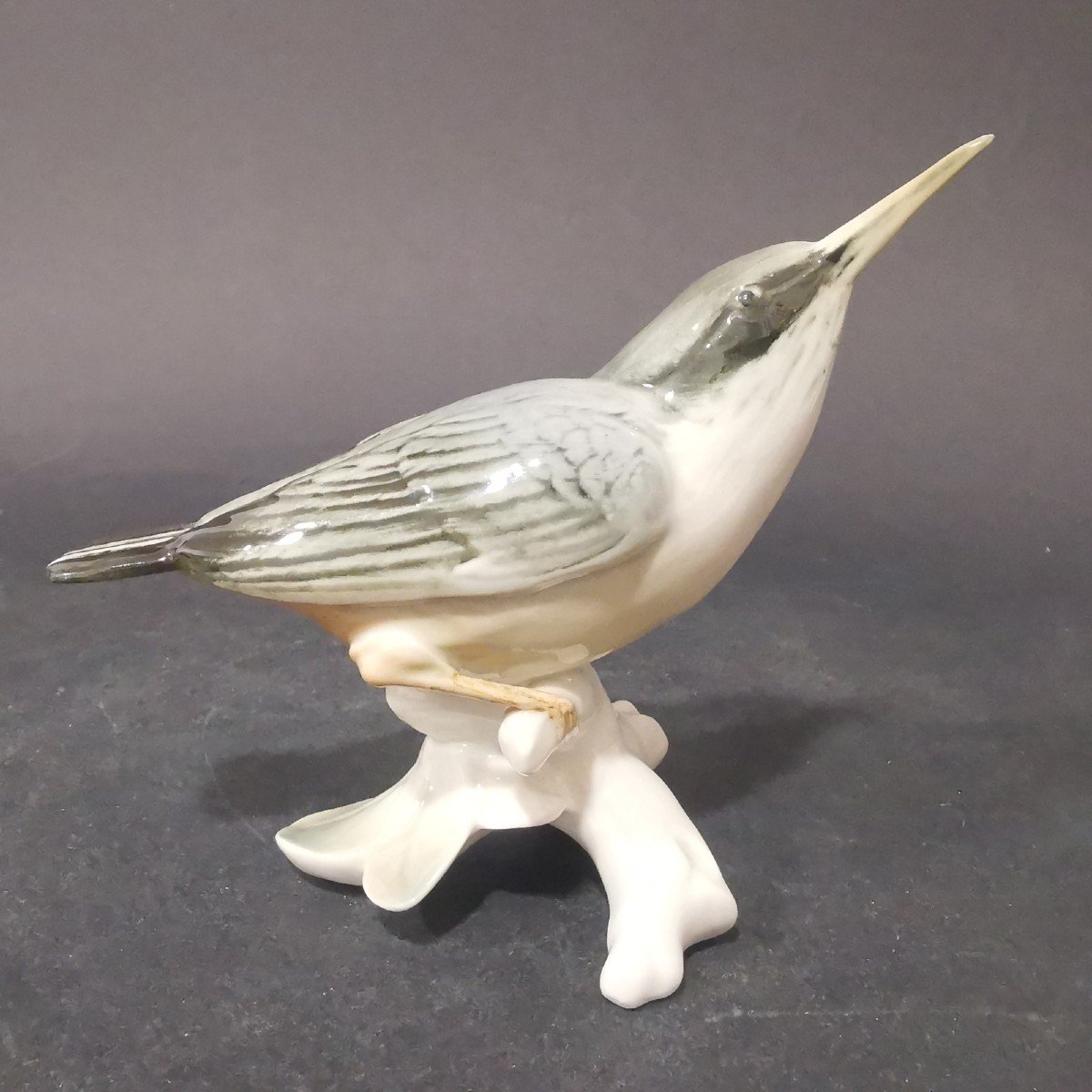 Karl Ens, Large Long-beaked Bird In German Saxon Porcelain