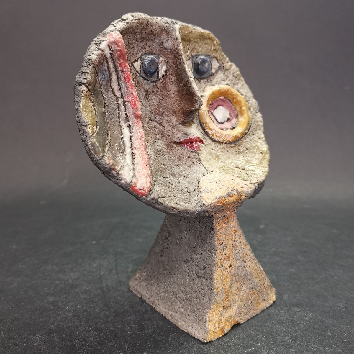 Roger Capron (1922-2006),  Sculpture En Céramique Anthropomorphe, H :15 Cm-photo-2