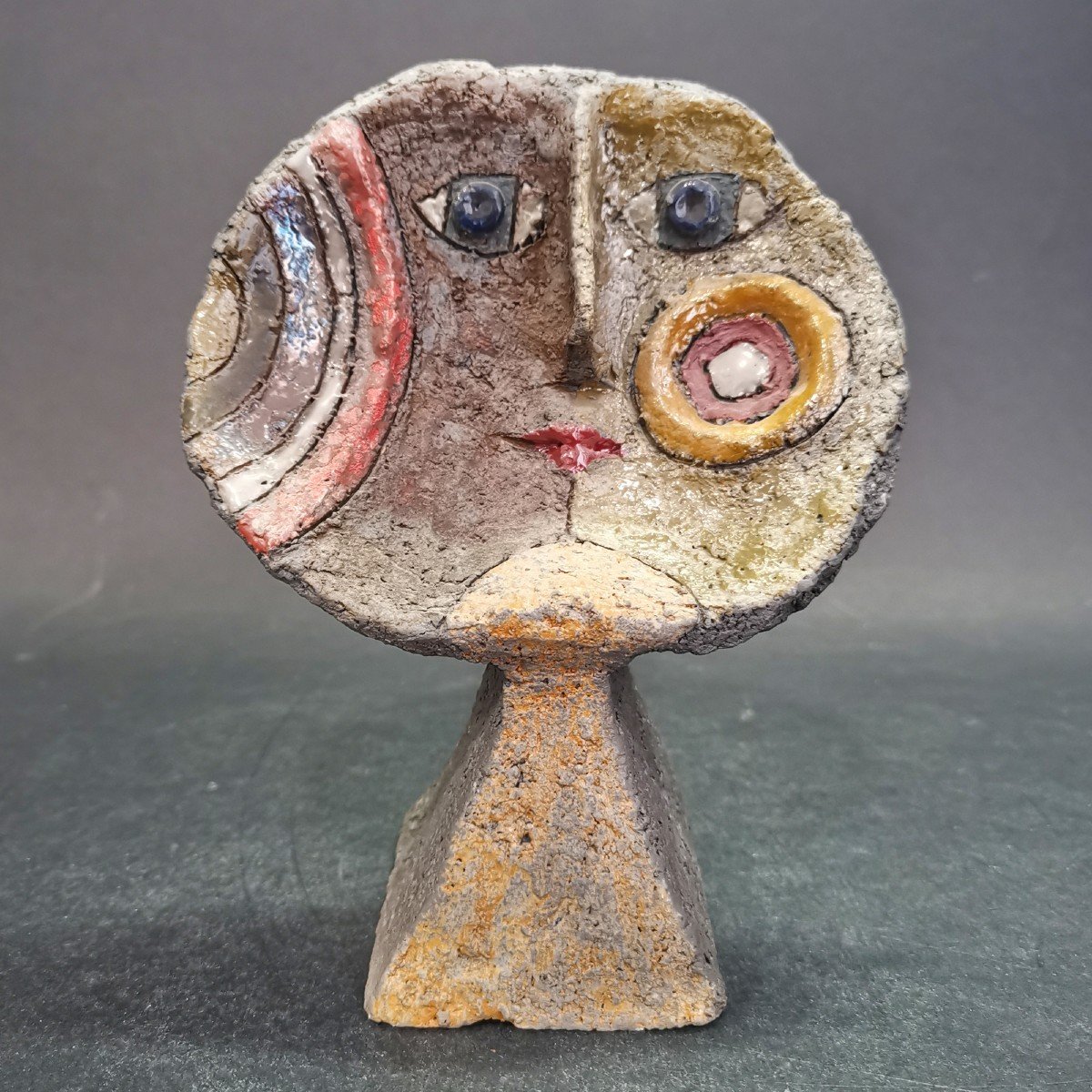 Roger Capron (1922-2006),  Sculpture En Céramique Anthropomorphe, H :15 Cm