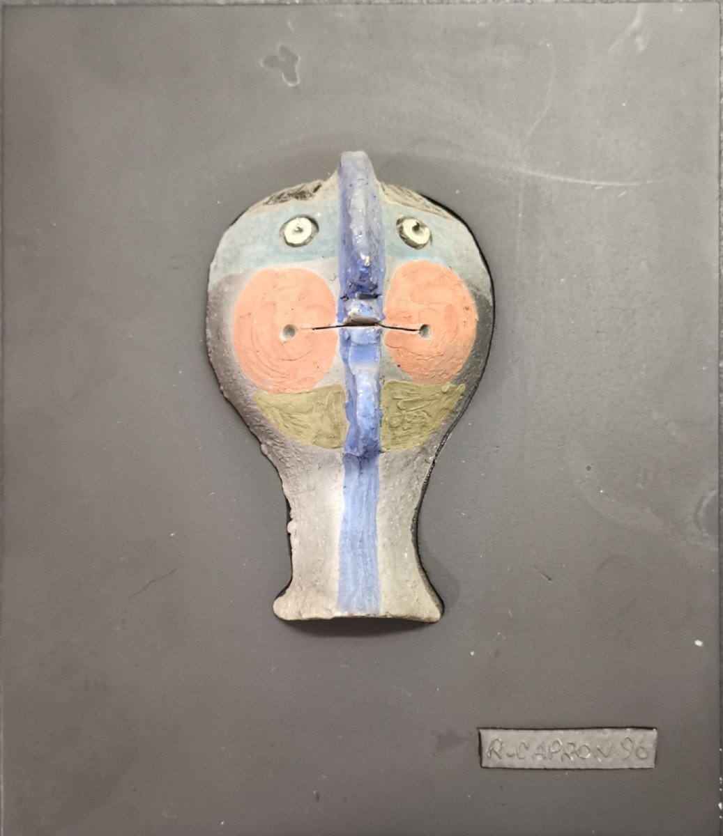 Roger Capron, Raku Mask, Vallauris, 1996-photo-1