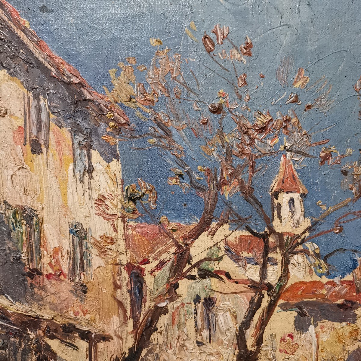 Emile Noirot (1853-1924), Oil On Canvas, Rue Au Lanvandou-photo-3