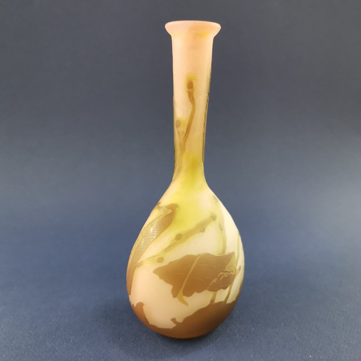 Gallé Émile, Small Berluze Vase With Birch Kitten Decor-photo-4