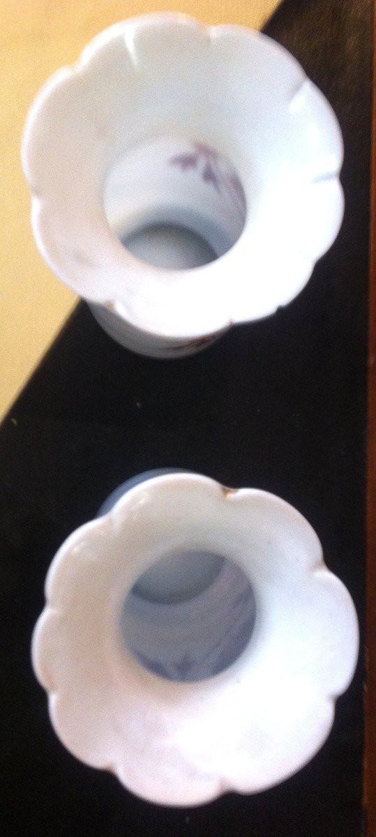  paire de vases en opaline "les Chérubins"-photo-6