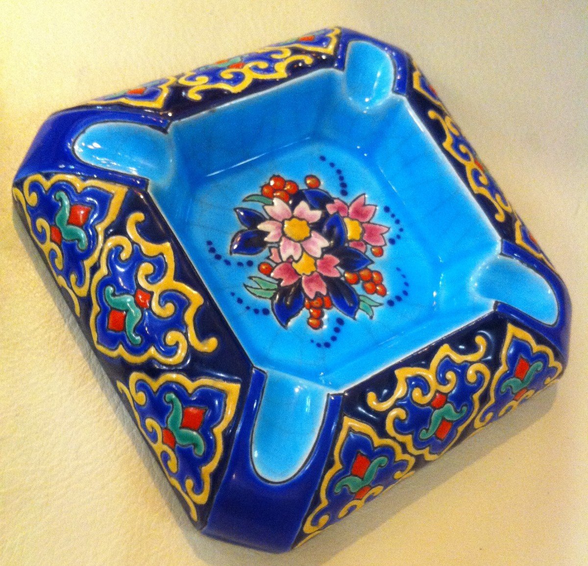 Art Deco Period Longwy Ashtray-photo-4