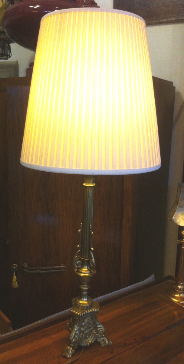 Tripod Lamp From The Louis Philippe Period.-photo-8
