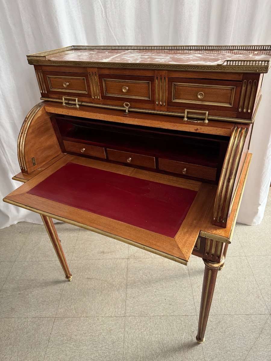 Napoleon III Period Cylinder Desk-photo-5