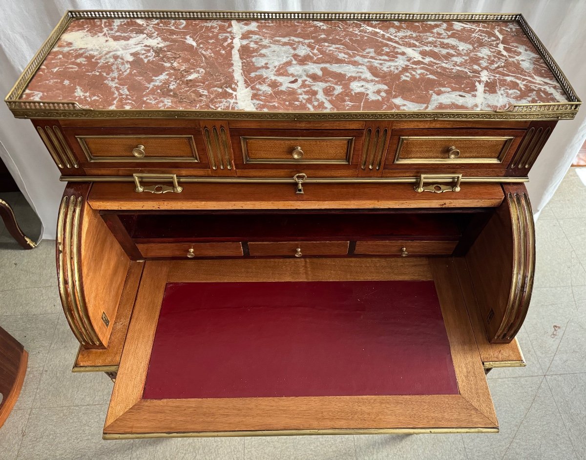 Napoleon III Period Cylinder Desk-photo-7