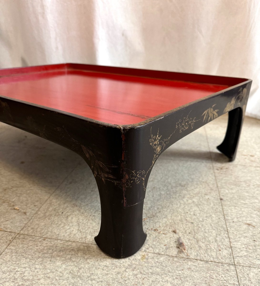 Chinese Lacquer Tea Table-photo-2