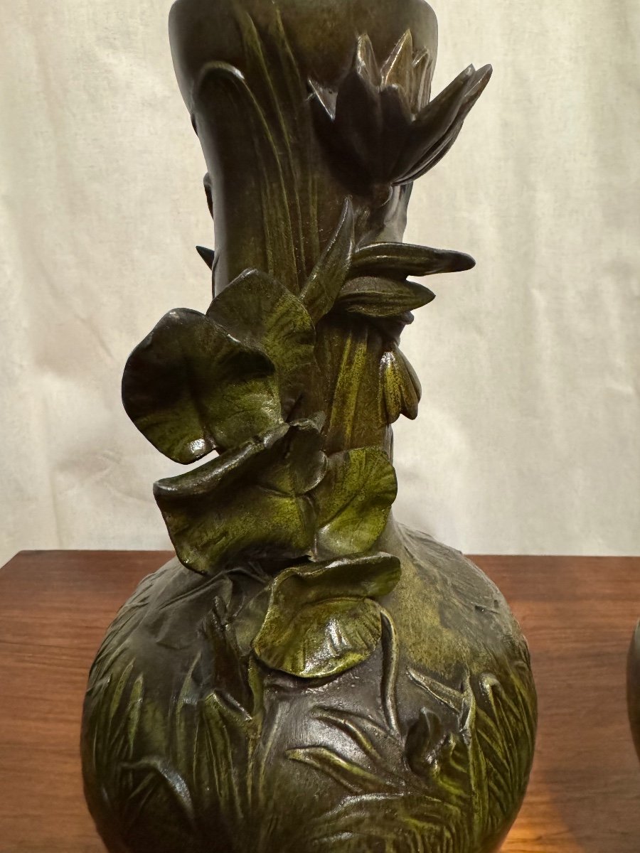 Paire De Vases d'époque  Art Nouveau-photo-7