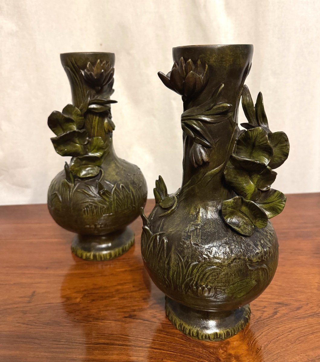 Paire De Vases d'époque  Art Nouveau