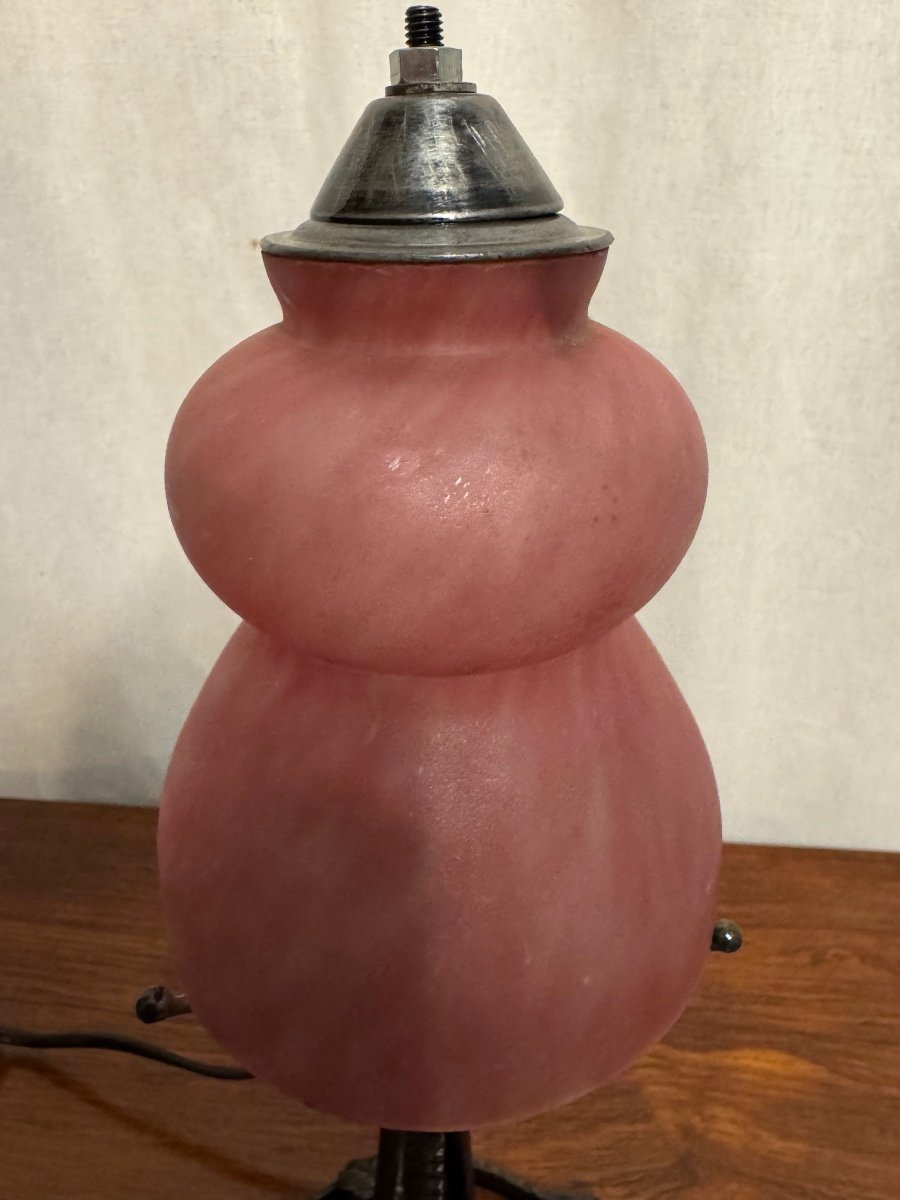 Art Deco Period Pink Lamp-photo-2