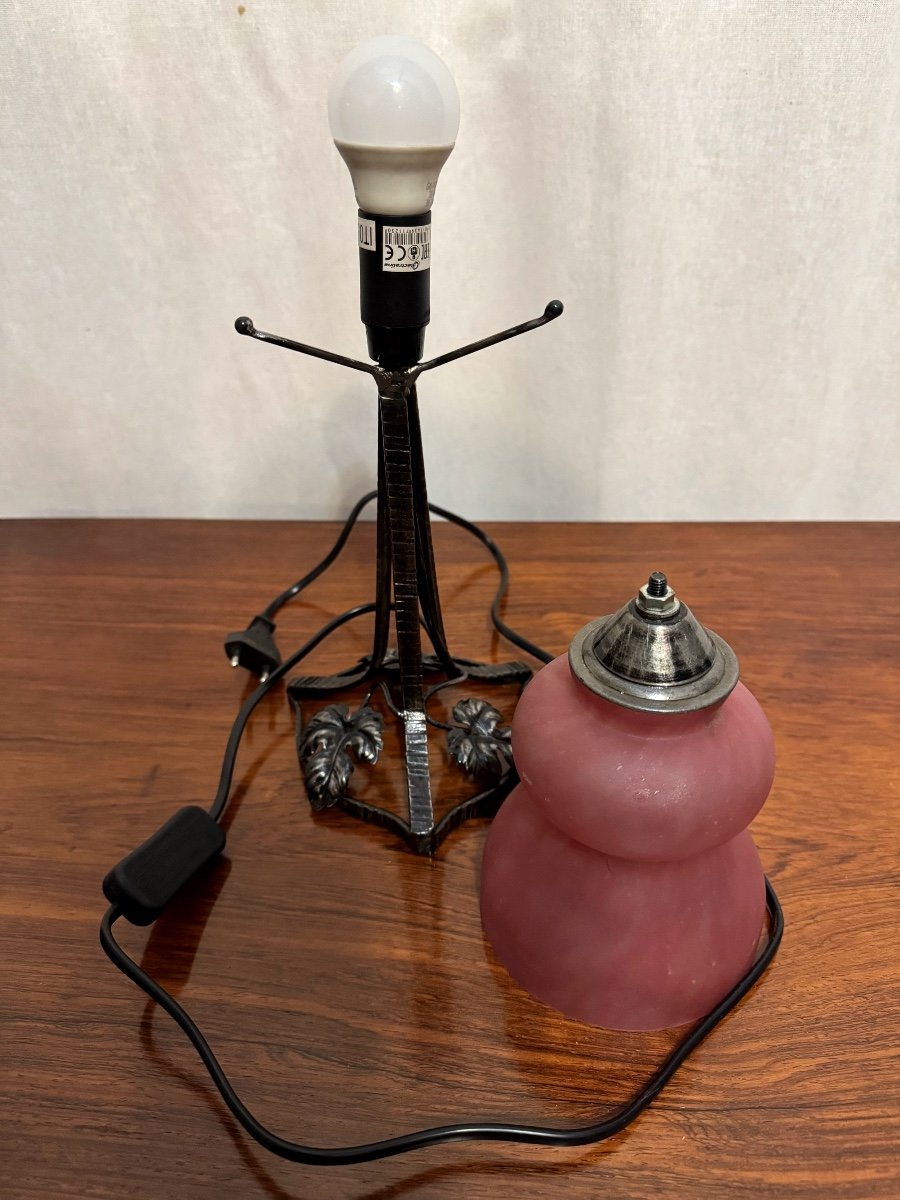 Art Deco Period Pink Lamp-photo-5