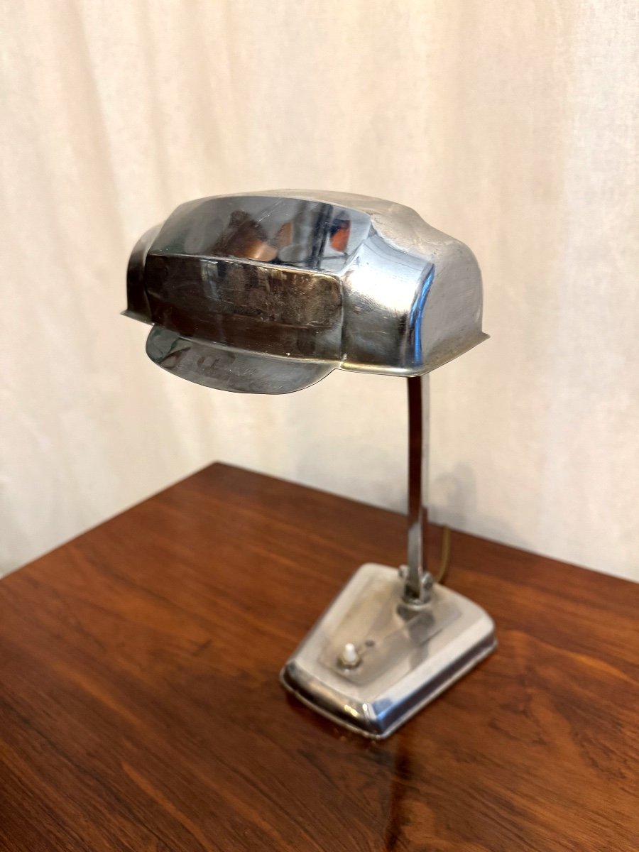 Art Deco Period Chrome Lamp-photo-2