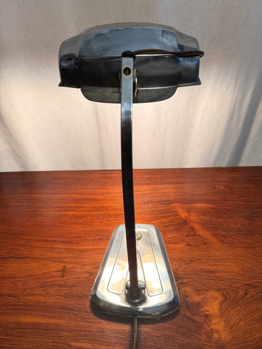 Art Deco Period Chrome Lamp-photo-5