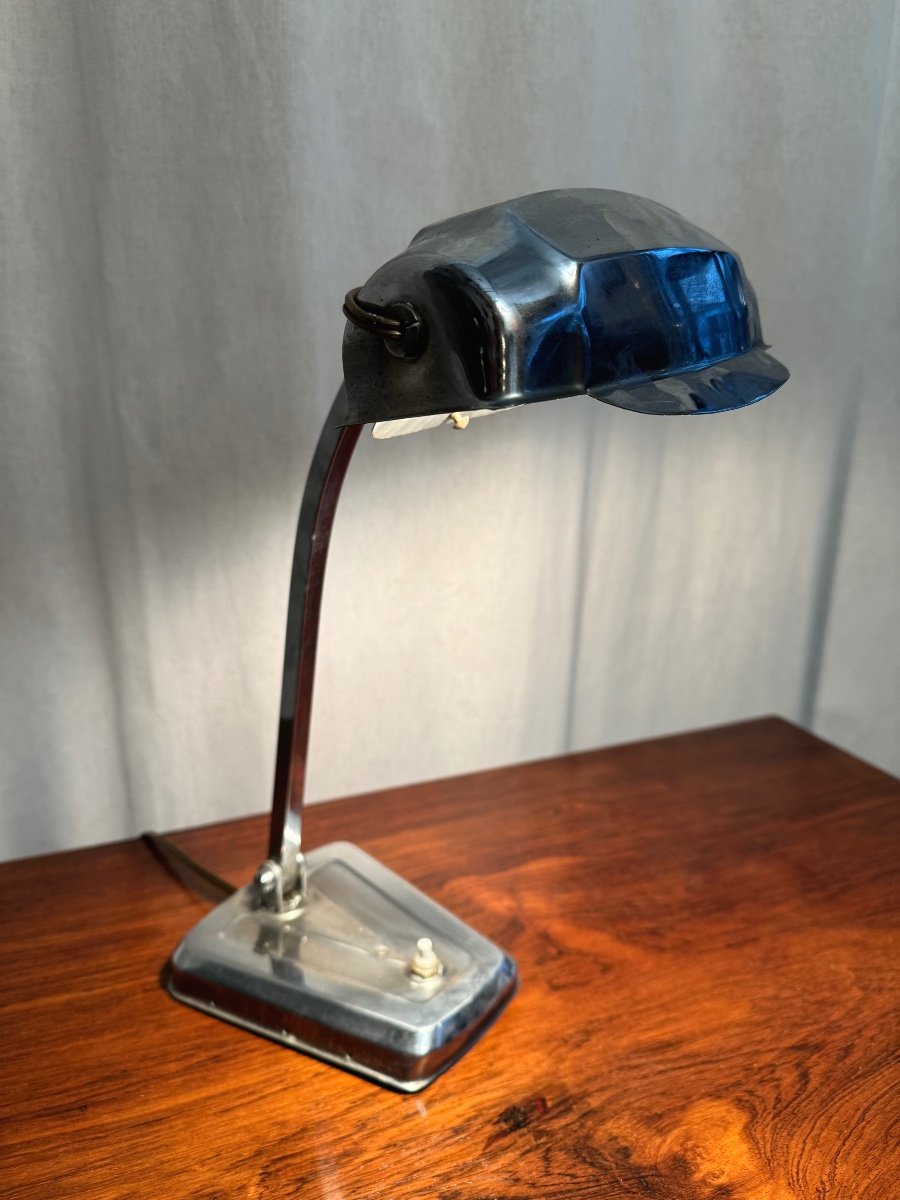 Art Deco Period Chrome Lamp-photo-7