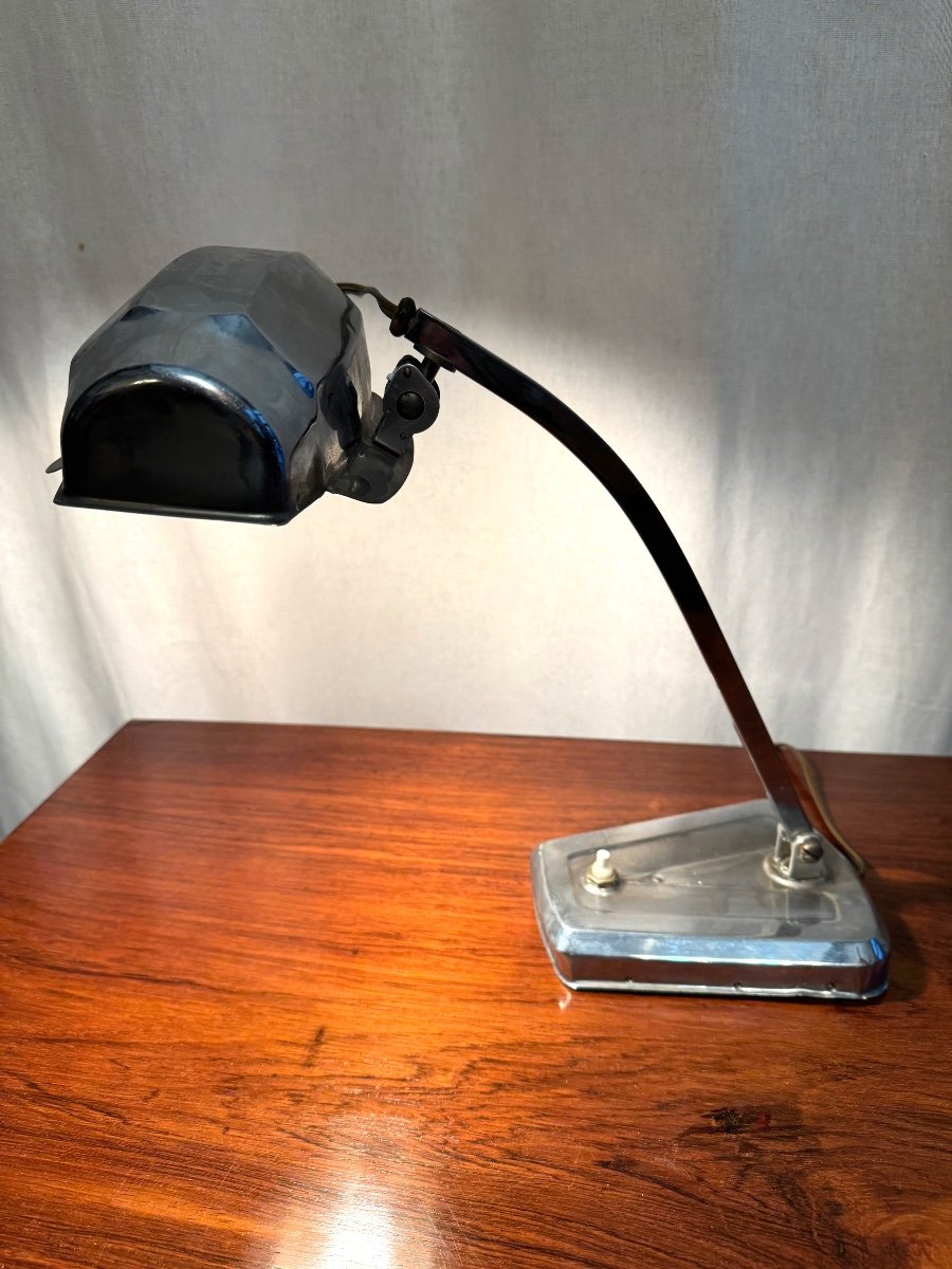 Art Deco Period Chrome Lamp-photo-8