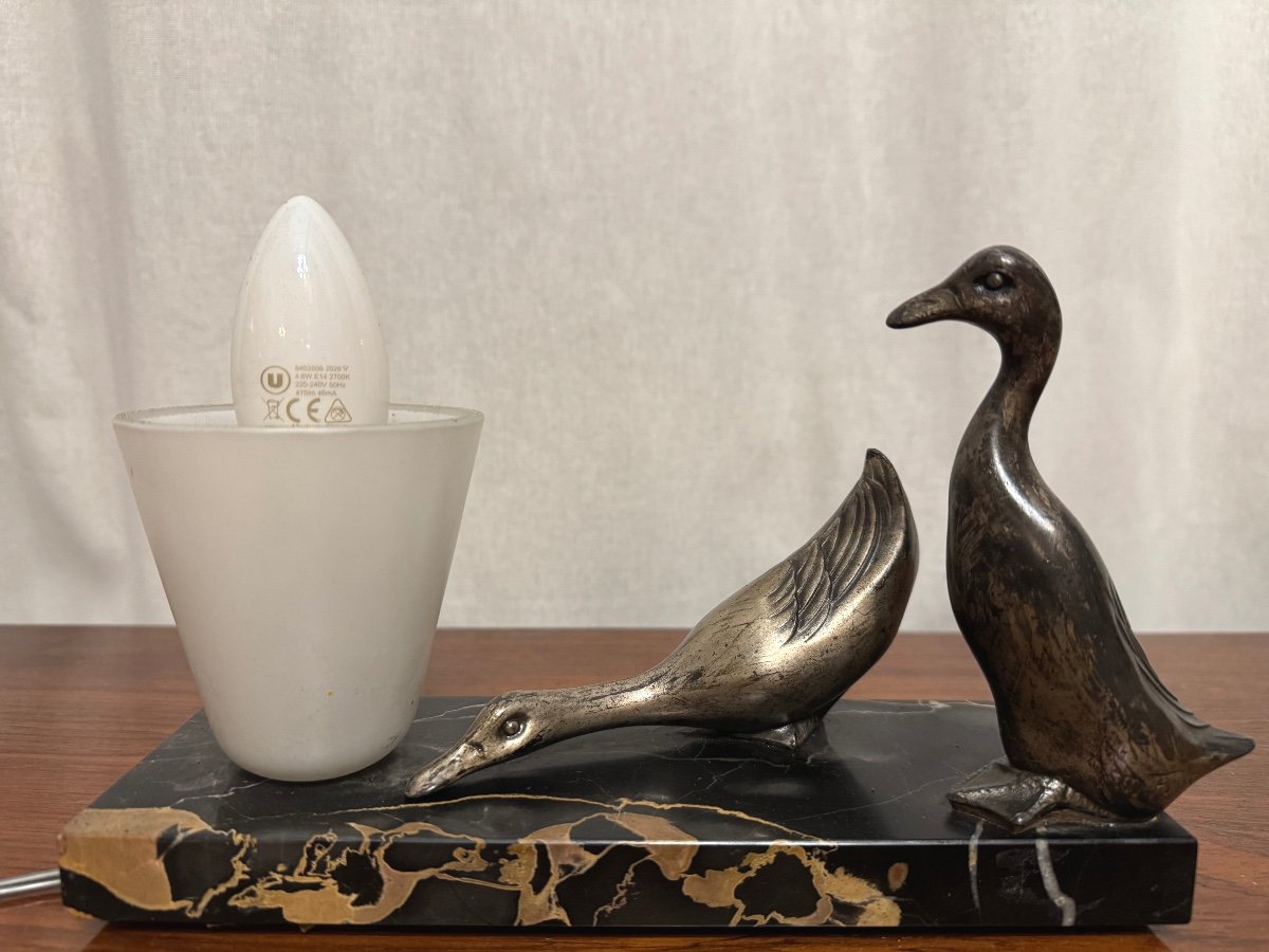 Art Deco Geese Lamp-photo-4