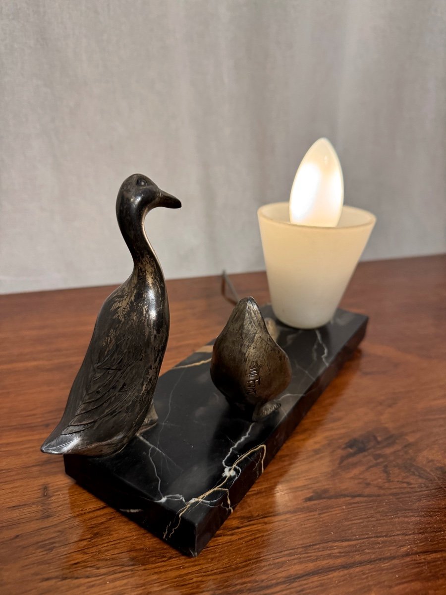 Art Deco Geese Lamp-photo-4