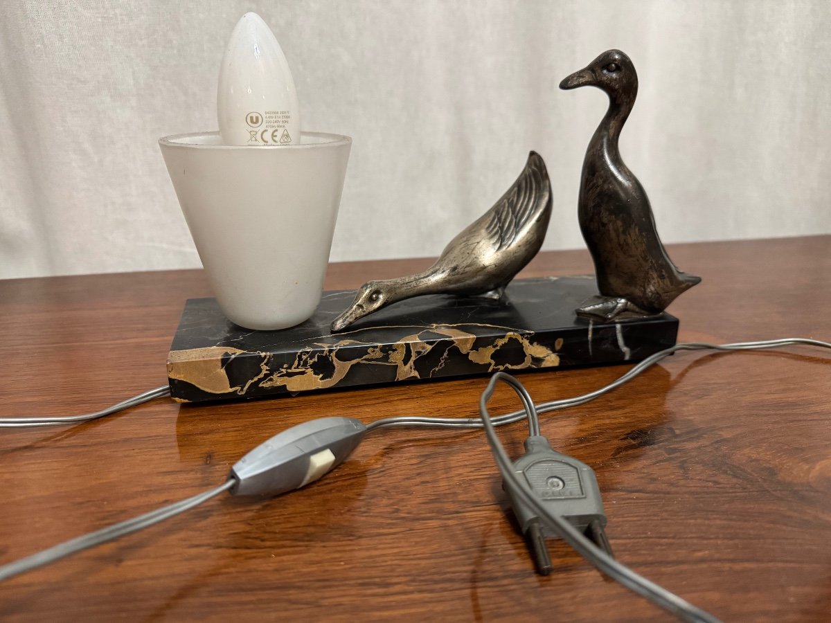 Art Deco Geese Lamp-photo-8