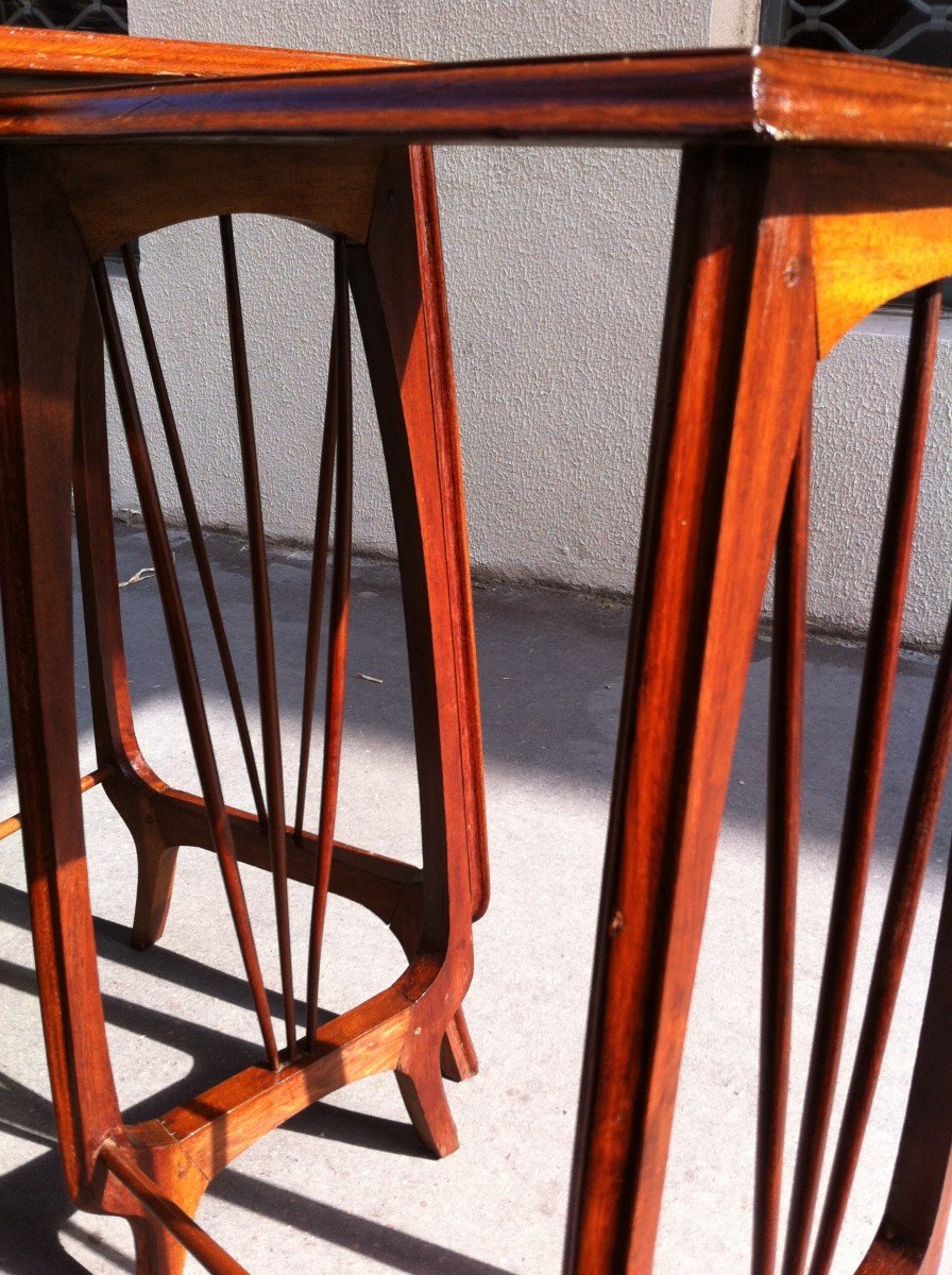 Table Gigogne d'époque Art Nouveau-photo-3