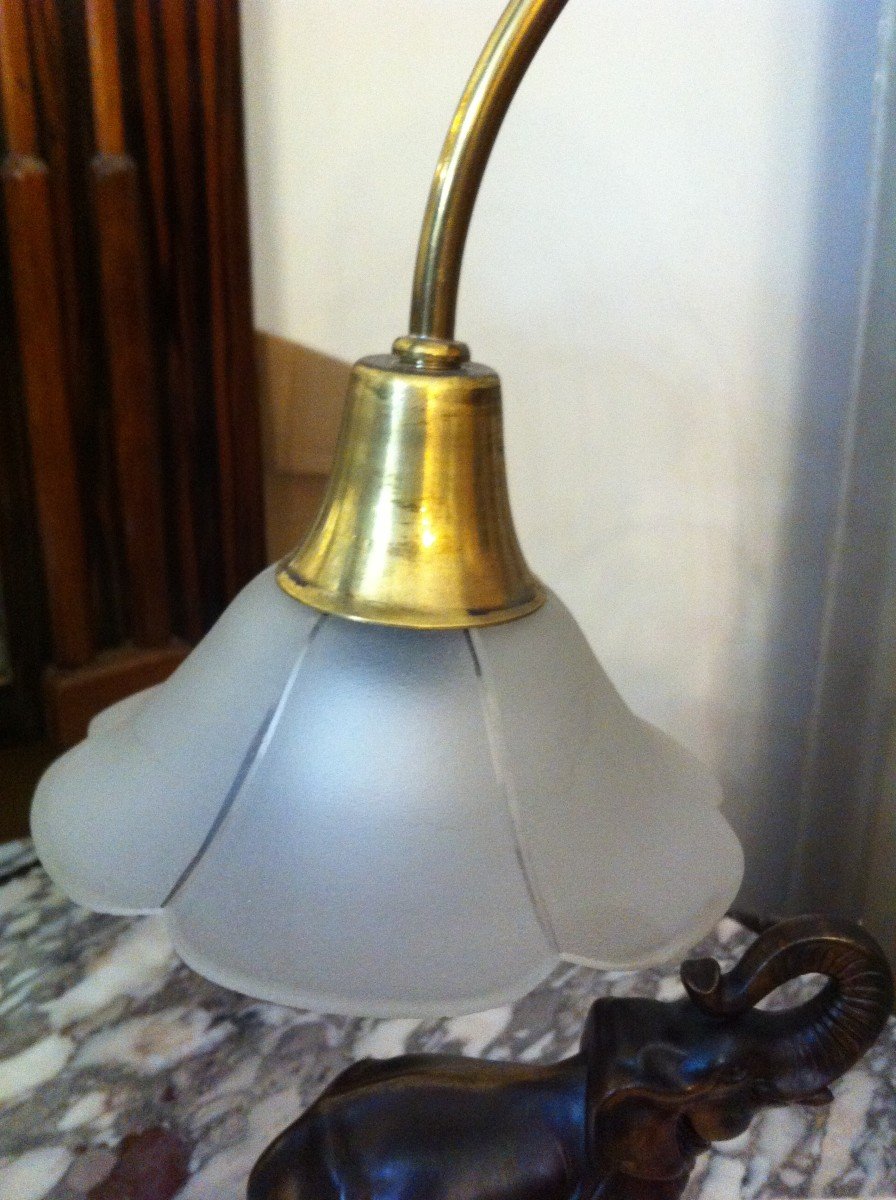 Art Deco Period Elephant Lamp-photo-3