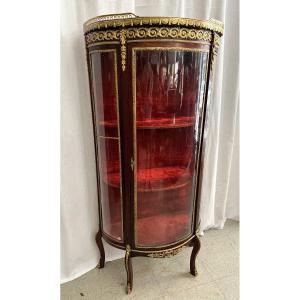 Vitrine Demi-lune d'époque Napoléon III