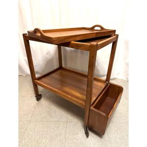 Walnut Serving Trolley From The 1900s