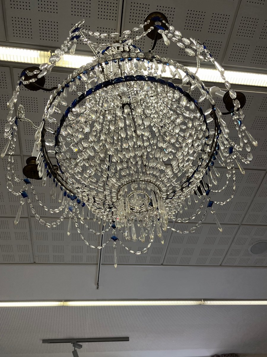 Important Louis XVI Style Hot Air Balloon Chandelier-photo-3