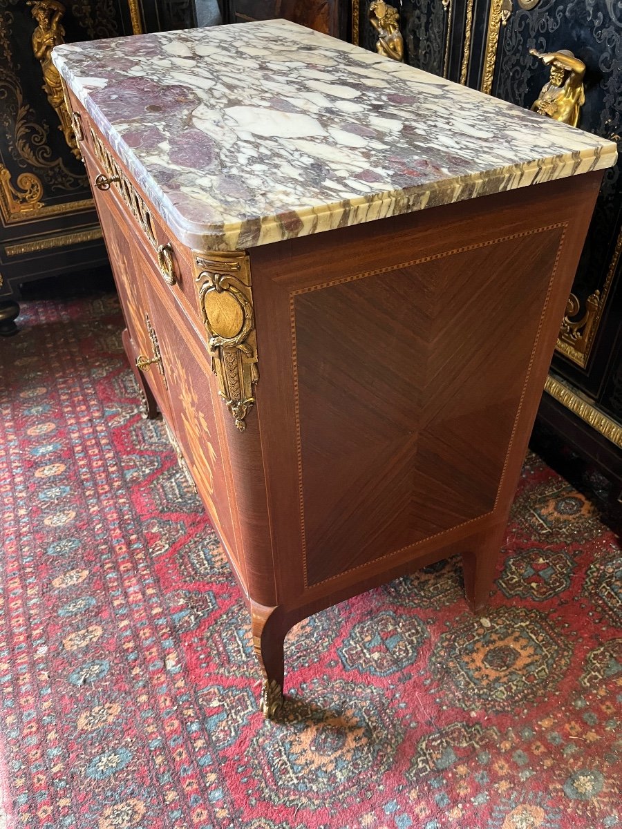 Commode In Louis XVI Style Marquetry-photo-6