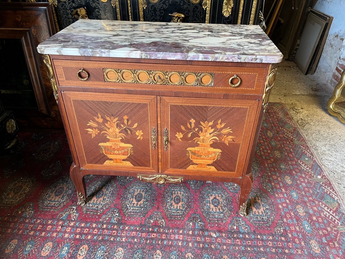 Commode In Louis XVI Style Marquetry