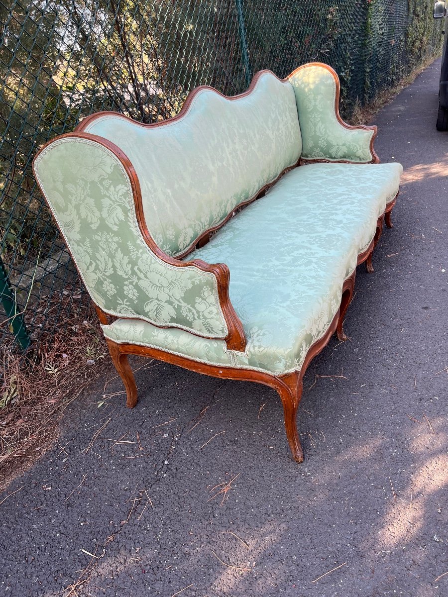 Important Regency Period Salon. Six Armchairs And Sofa-photo-3