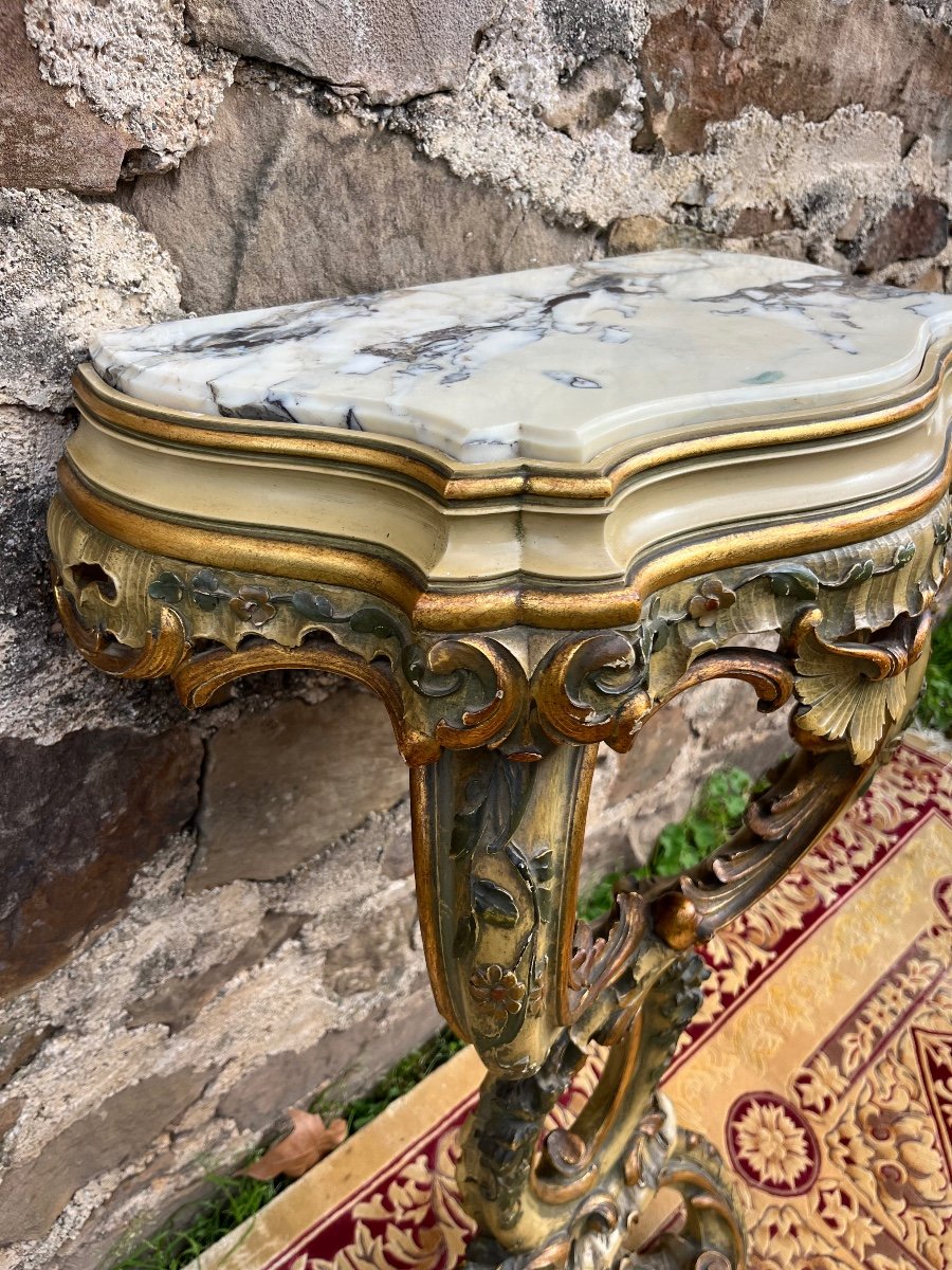 Console Peinte De Style Louis XV-photo-4