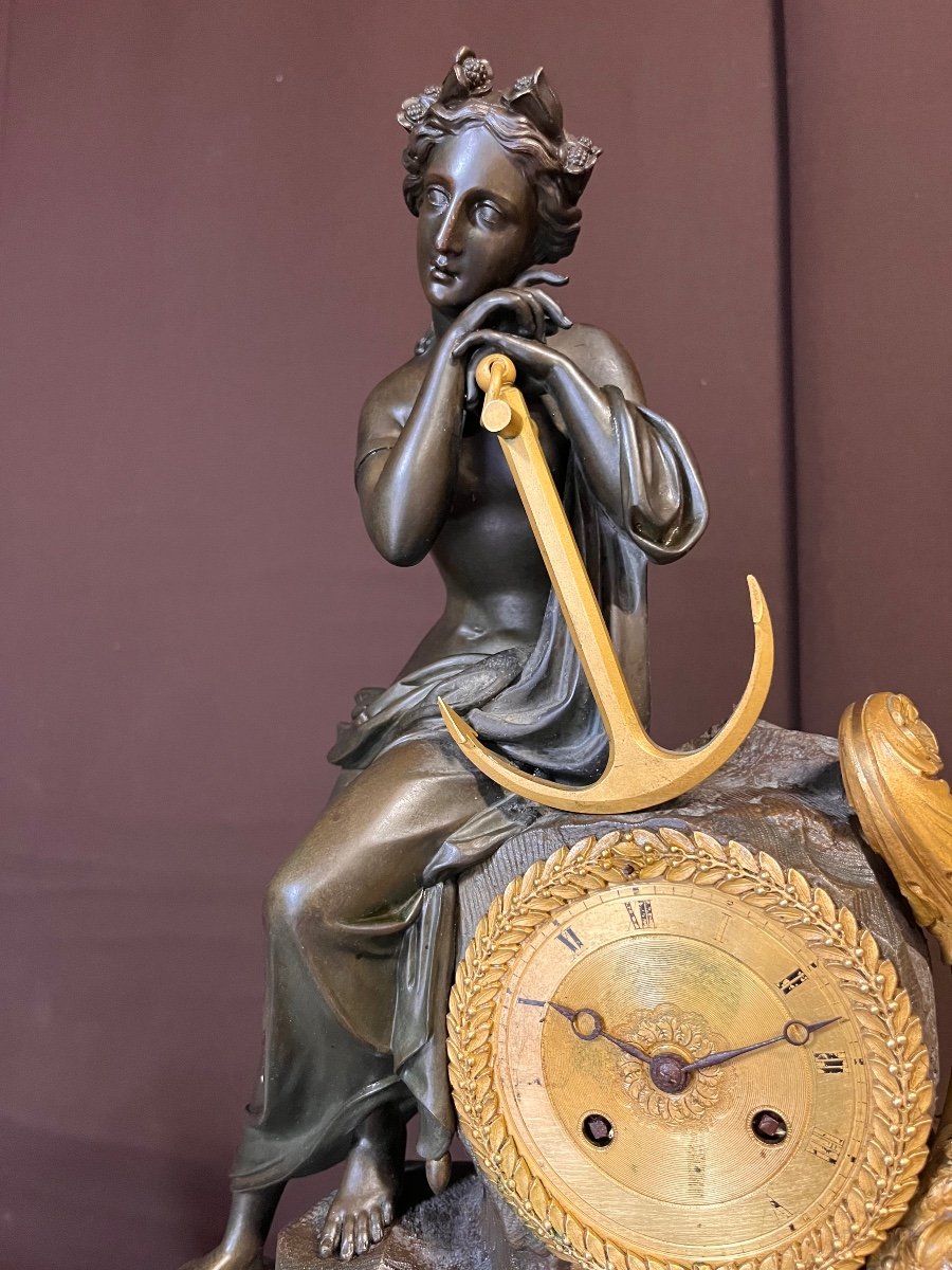 Clock Early 19th Century Allegory Of The Navy -photo-4