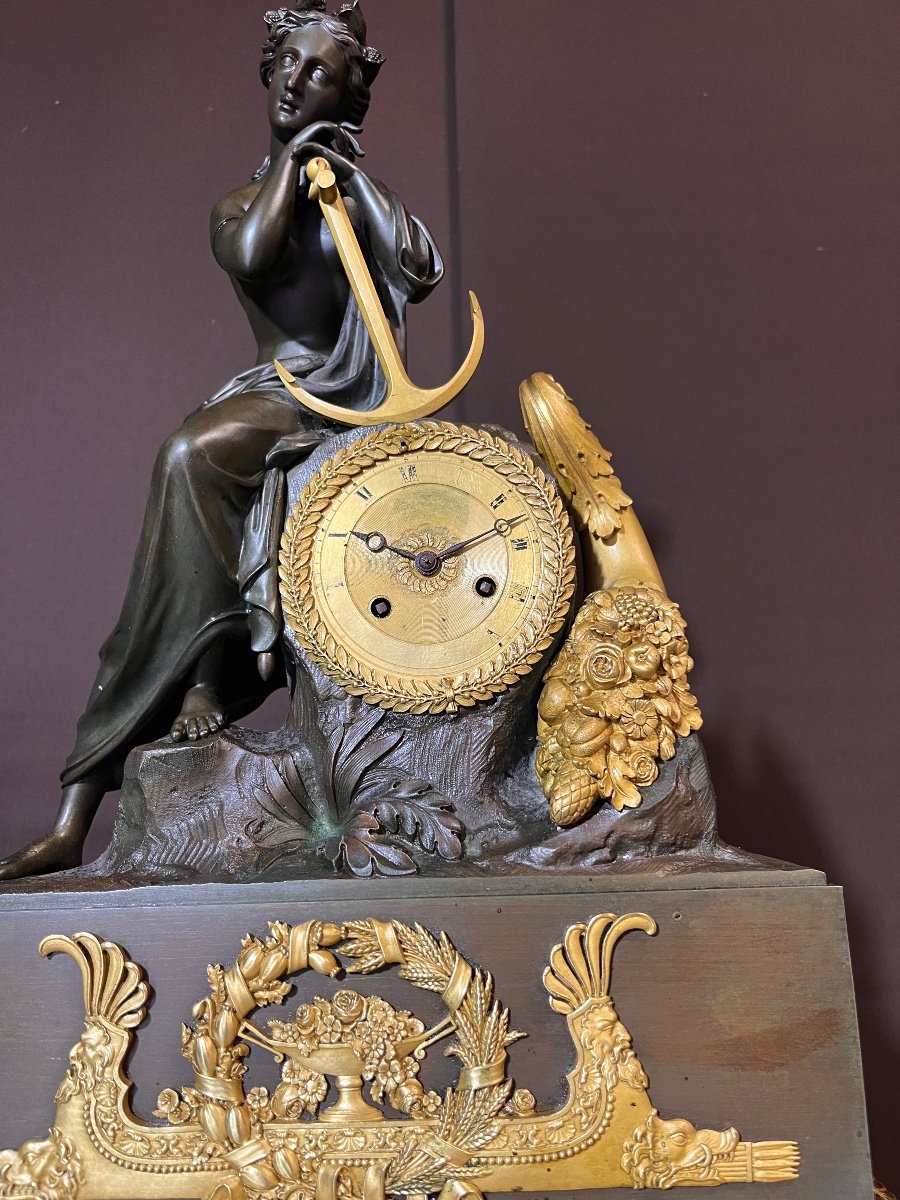 Clock Early 19th Century Allegory Of The Navy -photo-6