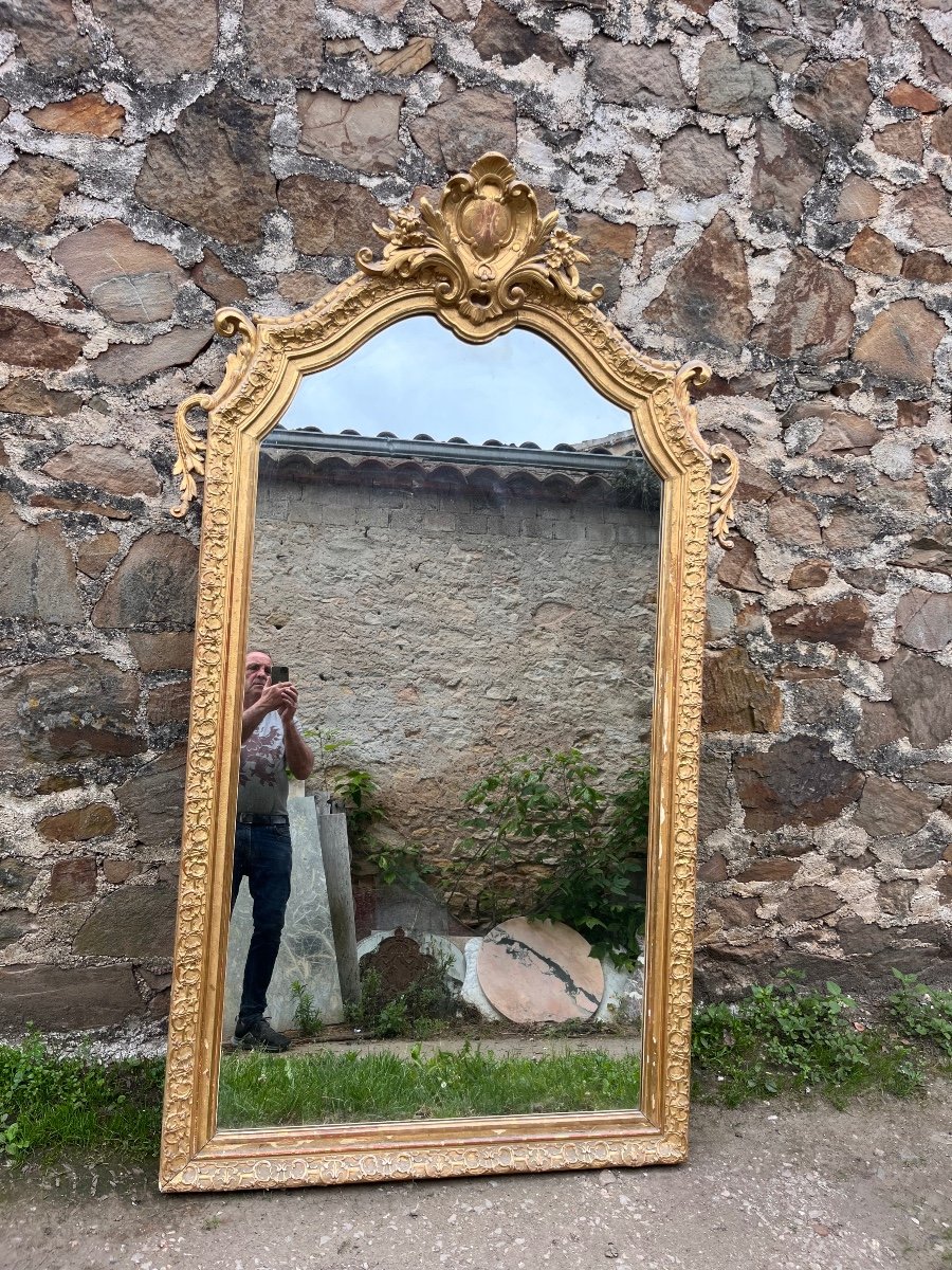 Important Regency Style Mirror (218/125cm)-photo-5