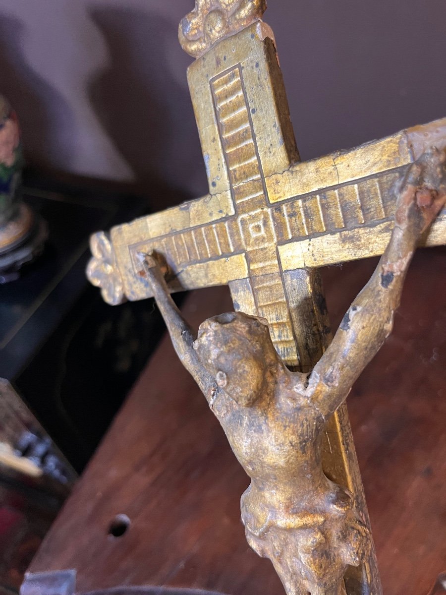 18th Century Gilded Wooden Christ-photo-7