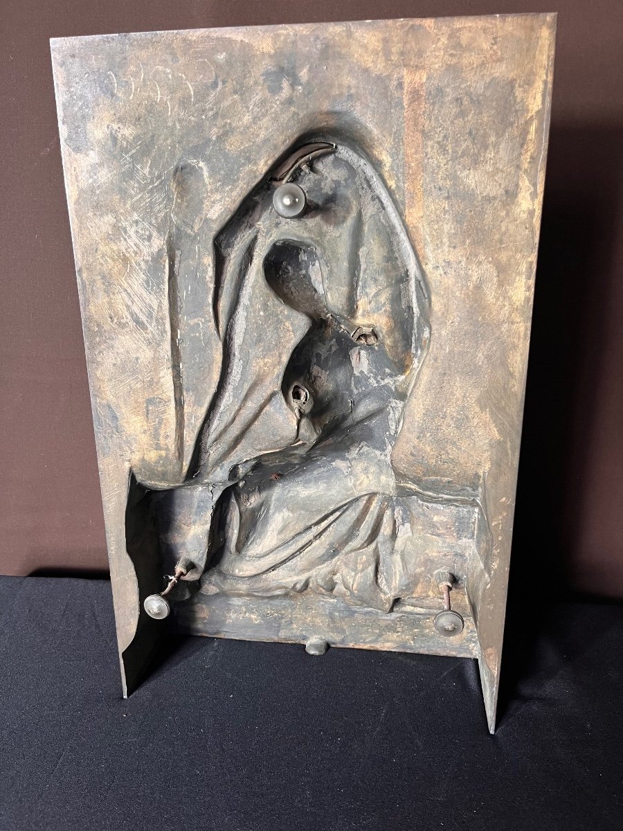 Bronze Bas Relief Signed Henri Chapu -photo-5