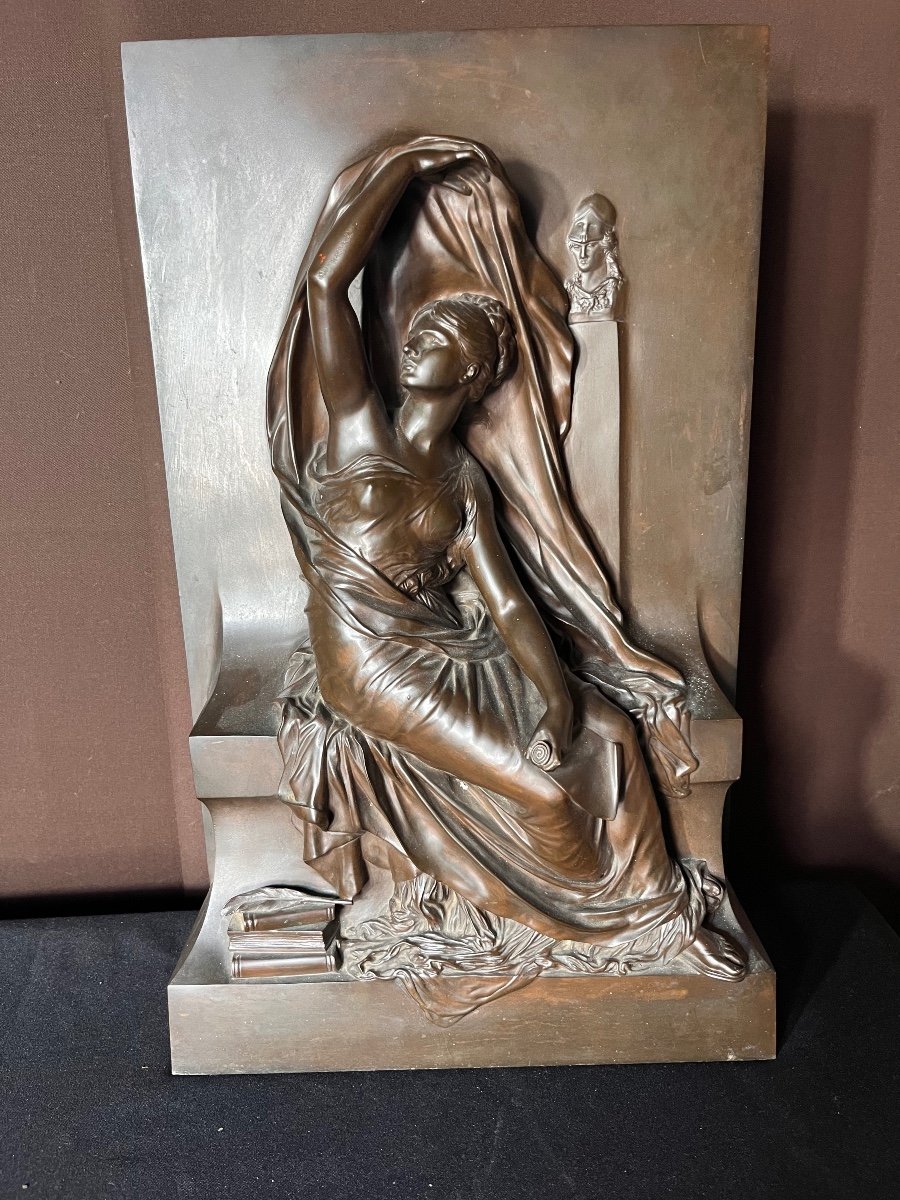 Bronze Bas Relief Signed Henri Chapu 