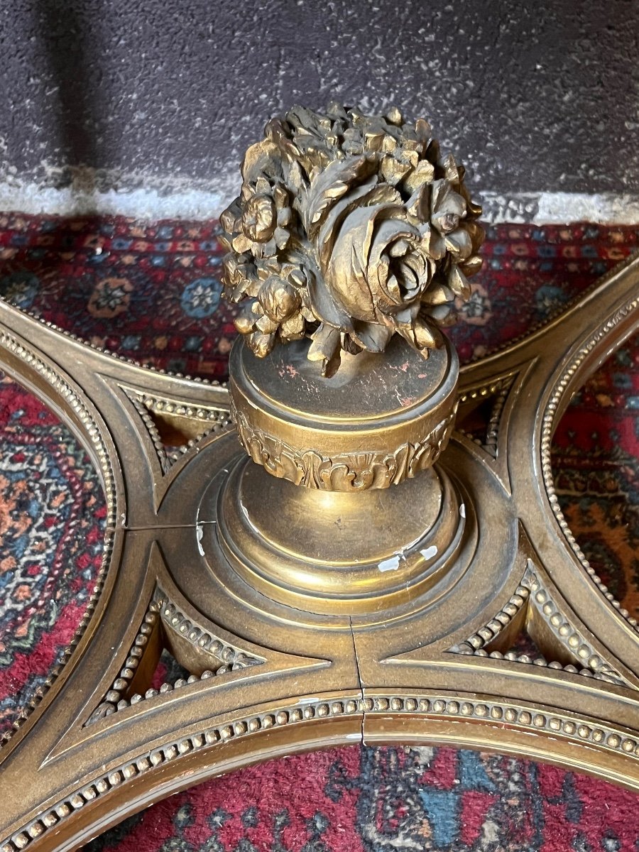 Louis XVI Gilded Wood Pedestal Table Diameter 101 Centimeters -photo-5