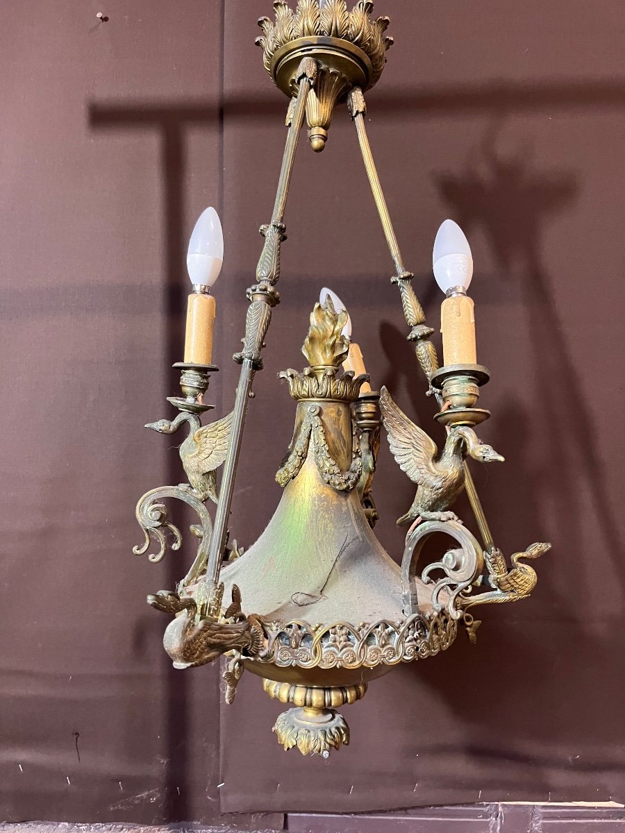 Napoleon III Empire Style Bronze Chandelier 