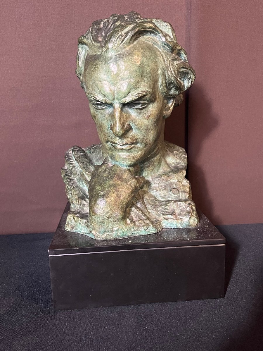 Art Deco Bronze Representing Jean Mermoz