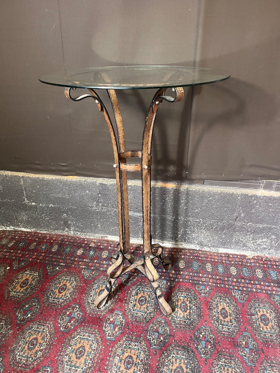 Curious High Table In Painted Iron 