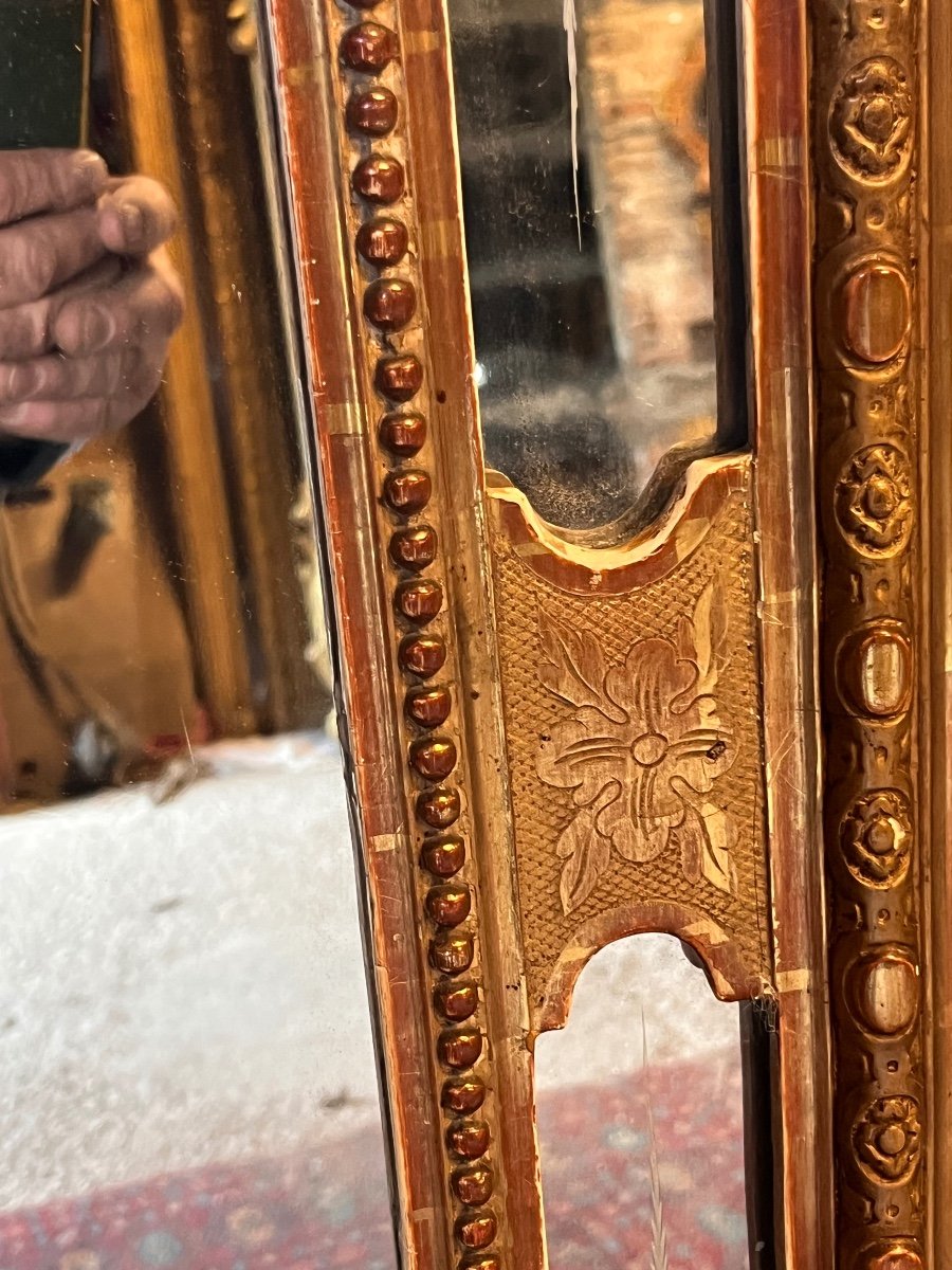 Miroir En Bois Doré De Style Louis XV -photo-2