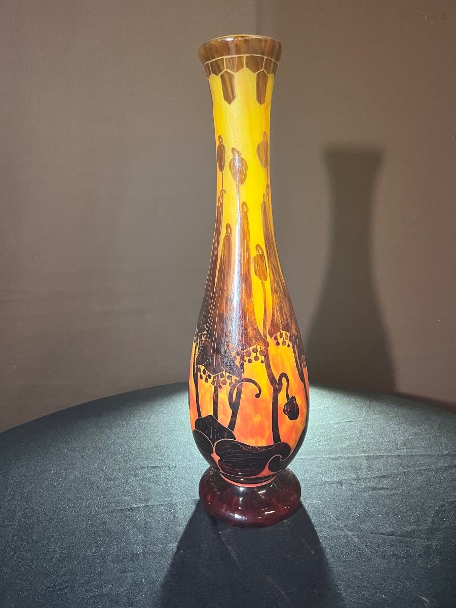 Important Vase Le Verre Français 