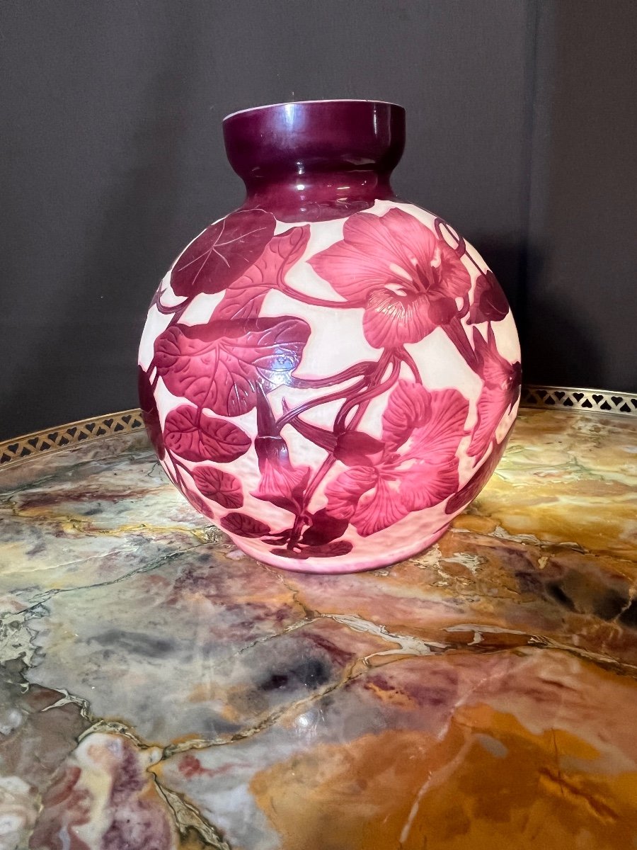 Boulle Glass Paste Vase By Delatte -photo-3