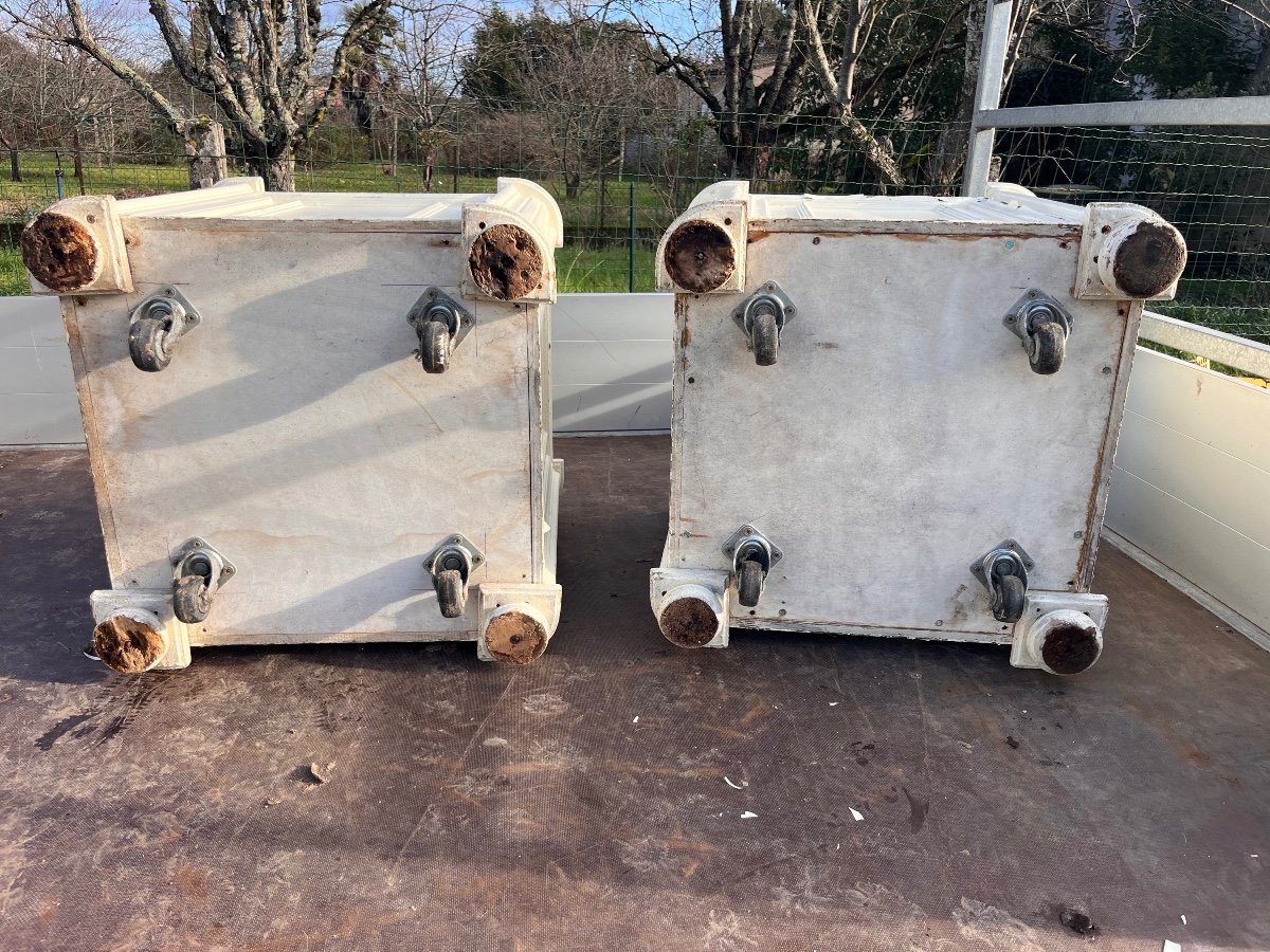 Pair Of Late 19th Century Wooden Planters -photo-3