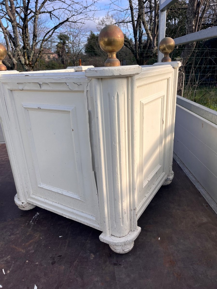 Pair Of Late 19th Century Wooden Planters -photo-4