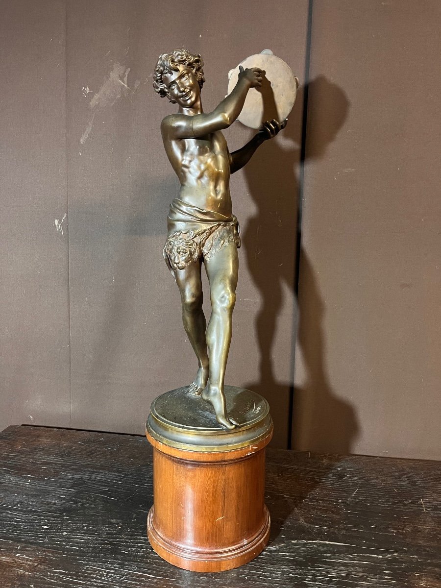 Sculpture En Bronze « Danseur De Saltarelle » De Justin Chrysostôme Sanson (1833 – 1910) 72 Cm