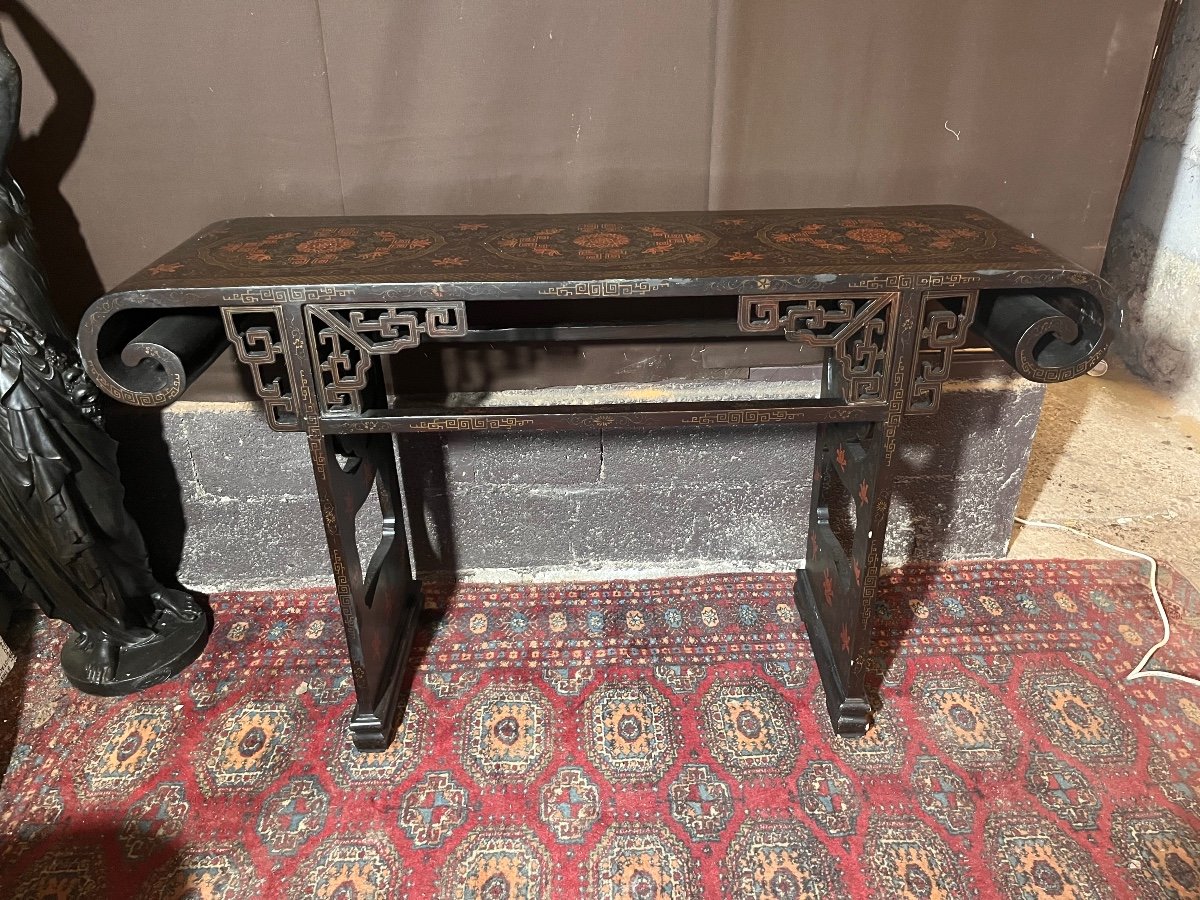 Chinese Lacquer Console 