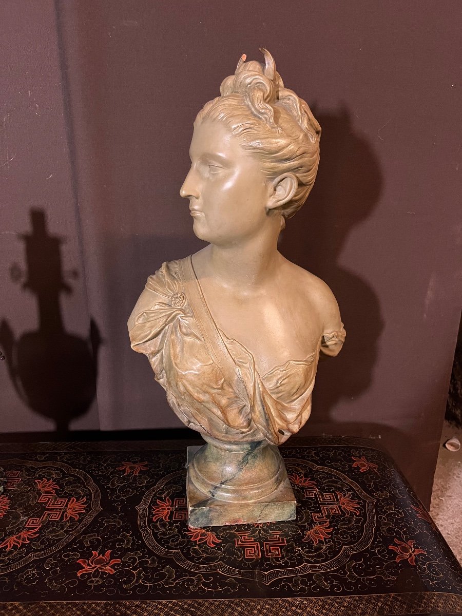 Diana The Huntress Terracotta Bust 